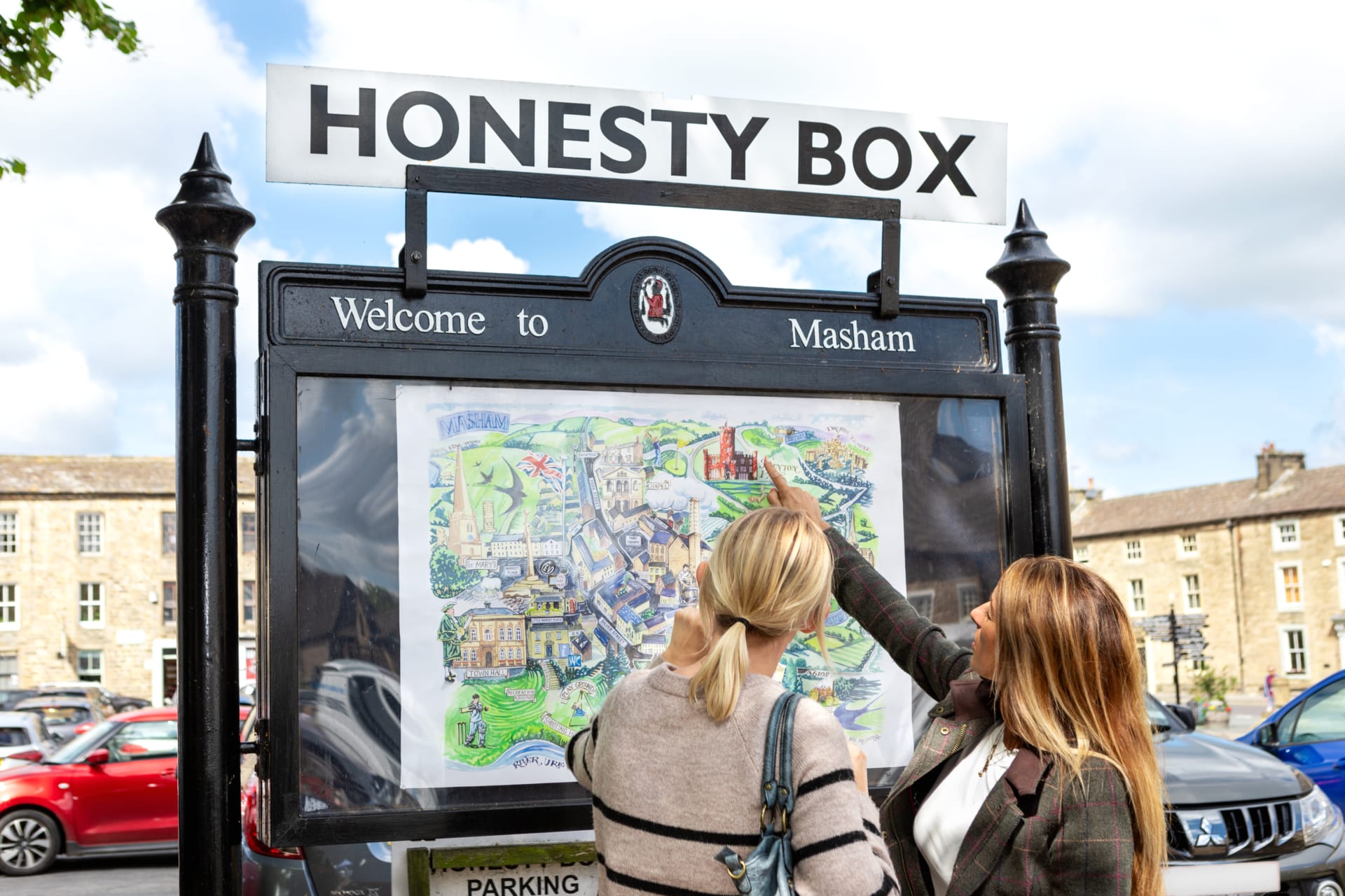 Honesty Box in Masham Market Square run by Mashamshire Parish Council