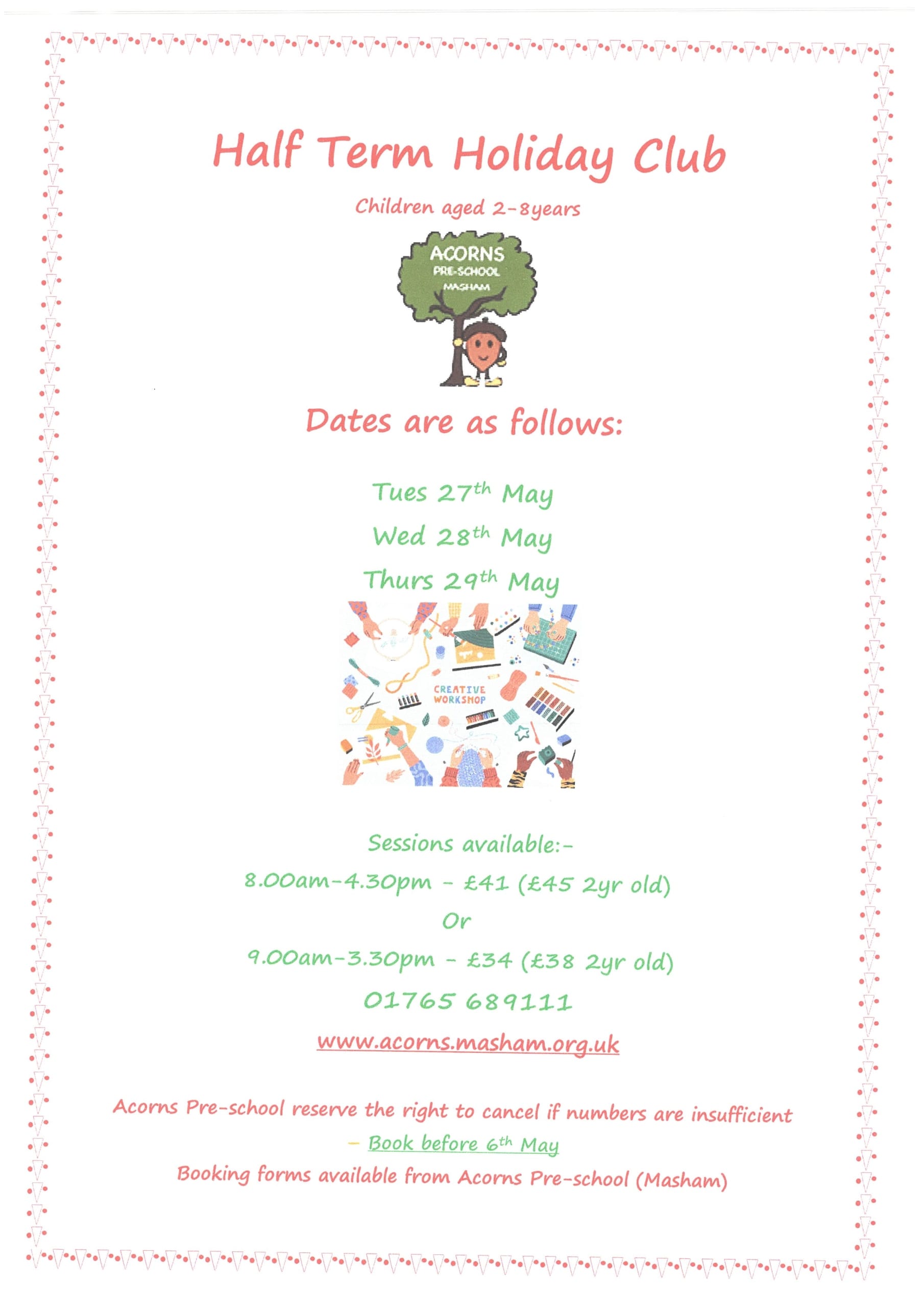 Acorns Half Term Holiday Club Masham