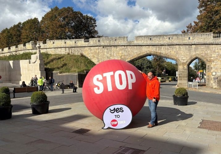 Stoptober Big Red Ball in North Yorkshire