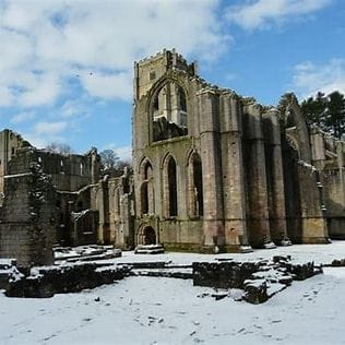 Fountains Abbey at Winter near Masham