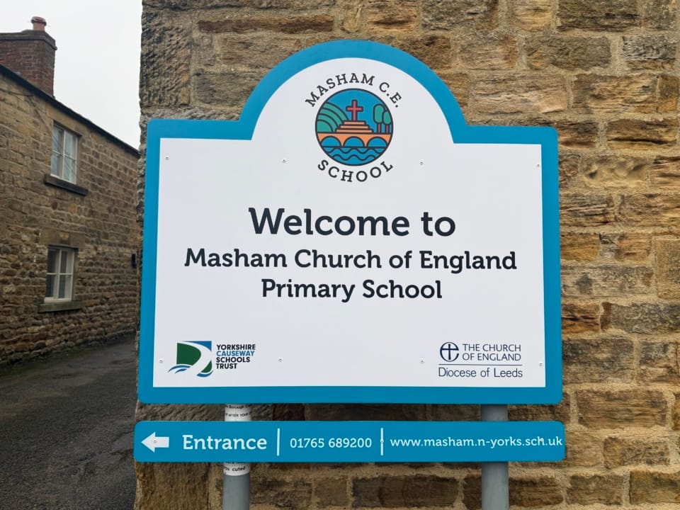 Masham Church of England Primary School Sign